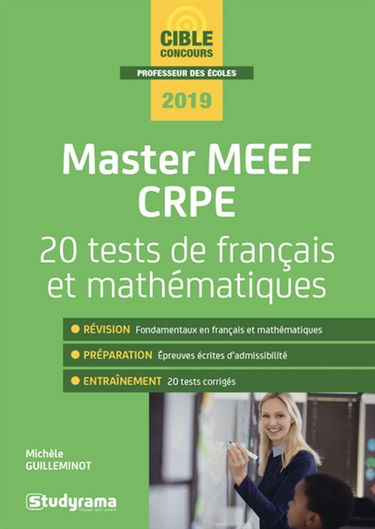 Master MEEF-CRPE : 20 tests de français et mathématiques : 2019