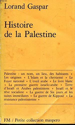 Couverture de Histoire de la Palestine, des origines à 1977