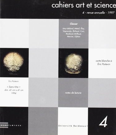 Cahiers art et science, n° 4