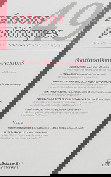 Raisons politiques, n° 49. Nationalismes sexuels
