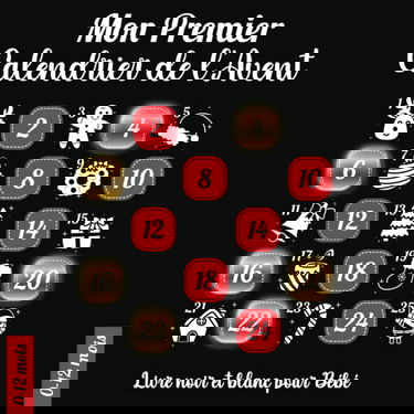 Mon Premier Calendrier de l’Avent: Livre noir et blanc bébé composé d’images à fort contraste. Une page par jour à découvrir avec votre enfant du 1er au 24 décembre en attendant Noël