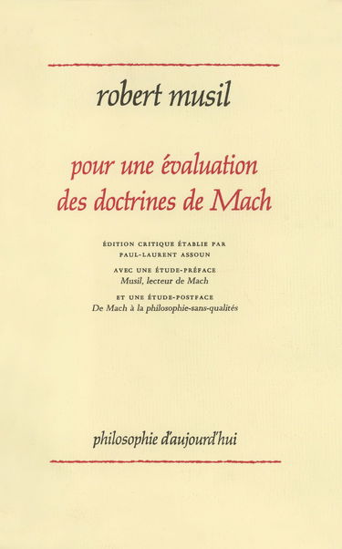 Pour une évaluation des doctrines de Mach