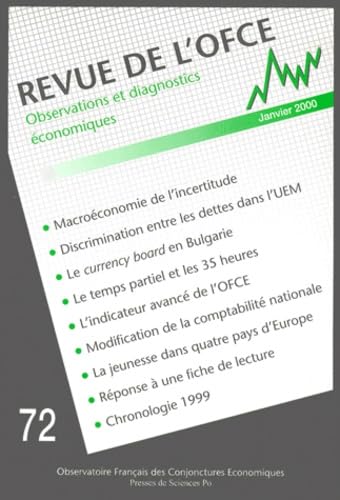 Revue de l'OFCE, numéro 72, janvier-mars 2000