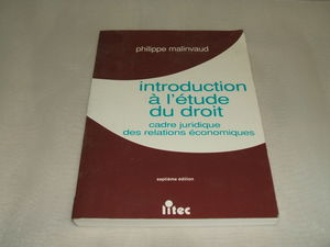 Introduction à l'étude du droit, 1995 (ancienne édition)