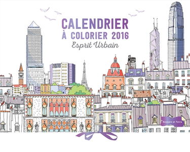 Calendrier à colorier 2016 : esprit urbain