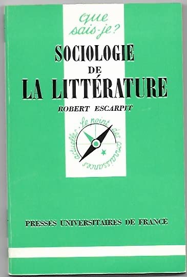 Couverture de Sociologie de la littérature