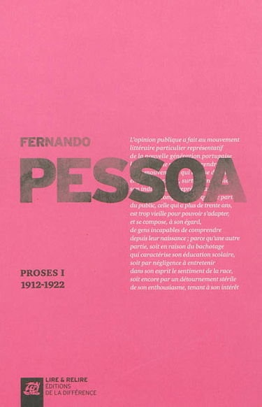 Proses publiées du vivant de l'auteur. Vol. 1. 1912-1922