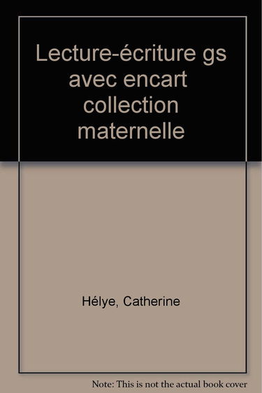 LECT/ECRIT.GS (AVEC ENCART) (Ancienne Edition)