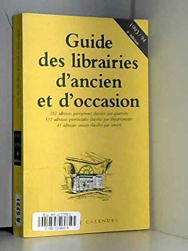 Guide des librairies d'ancien et d'occasion 1993/94 6 e