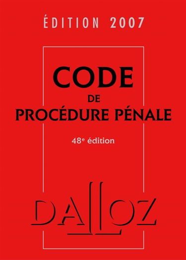 Code de procédure pénale 2007