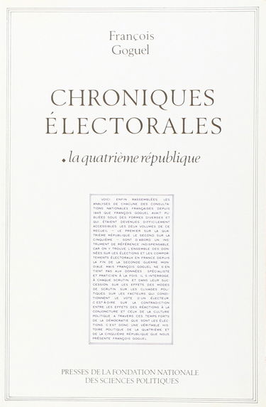 Chroniques électorales : La IVe République