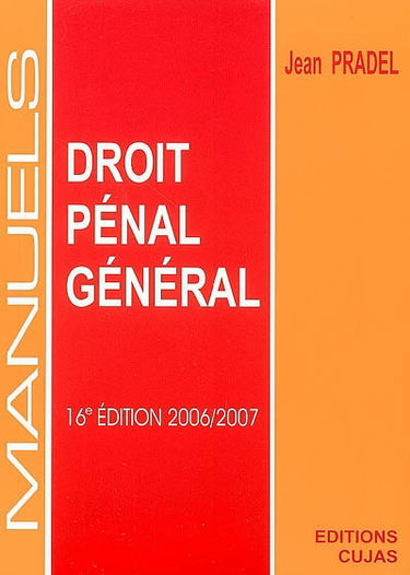 Manuel de droit pénal général