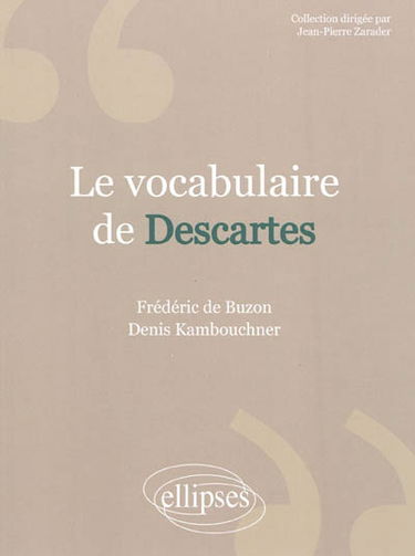 Le vocabulaire de Descartes