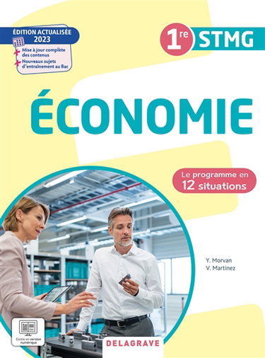Couverture de Economie 1re STMG : le programme en 12 situations