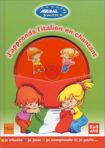 Couverture de J'apprends l'italien en chantant (1 livre + 1 CD audio)