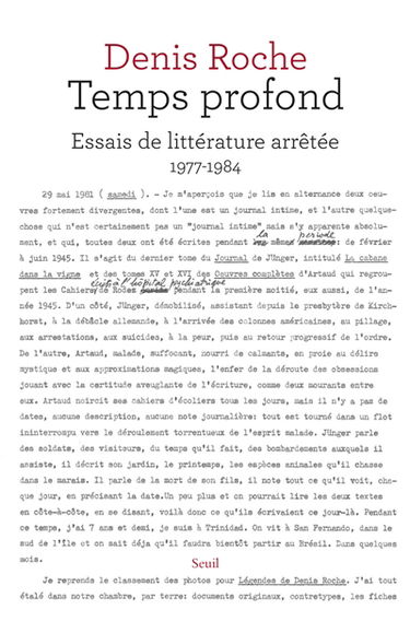 Temps profond : essais de littérature arrêtée : 1977-1984