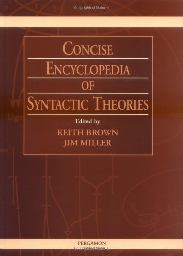 Couverture de Concise Encyclopedia of Syntactic Theories