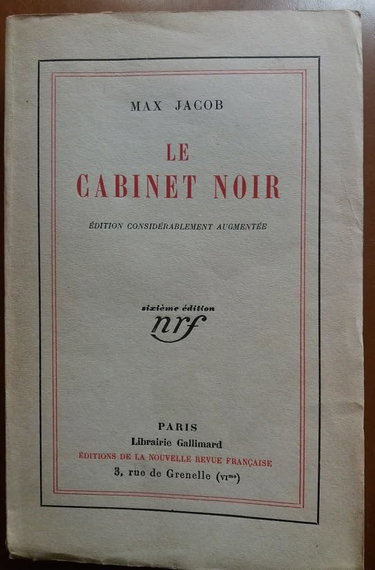 Couverture de Max Jacob. Le Cabinet noir : Lettres avec commentaires. Édition définitive par Max Jacob