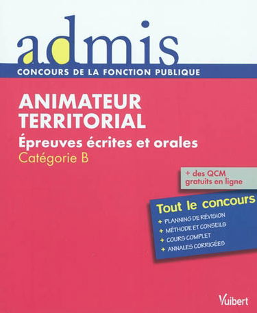 Animateur territorial : épreuves écrites et orales : catégorie B