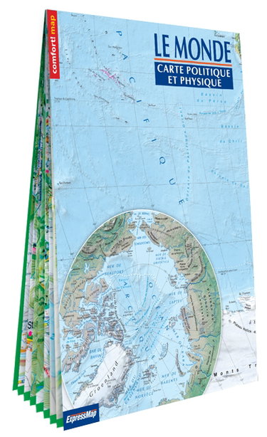Couverture de Le monde : carte politique et physique