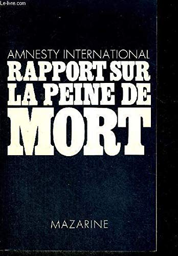 Couverture de Rapport sur la peine de mort par Amnesty international