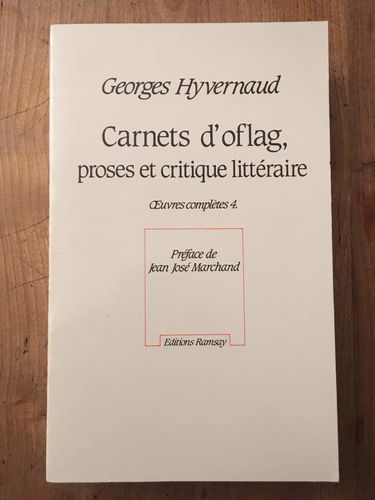 Oeuvres complètes. Vol. 4. Carnets d'Oflag : proses et critiques littéraires