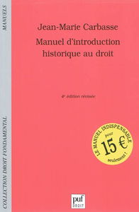 Manuel d'introduction historique au droit