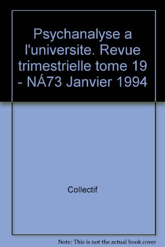 Psychanalyse à l'université, n° 73. Du signe à la langue, de la langue à l'écriture