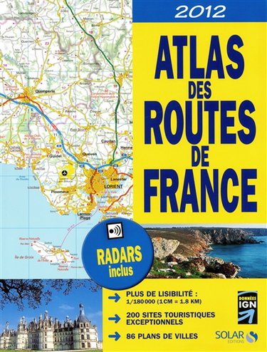 Couverture de Atlas des routes de France 2012 par Collectif