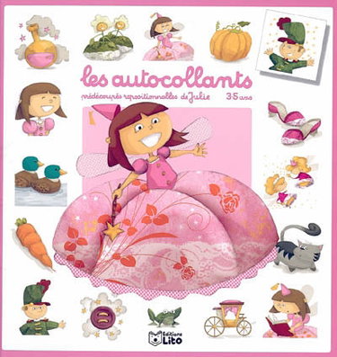 Couverture de Les autocollants prédécoupés repositionnables de Julie : 3-5 ans