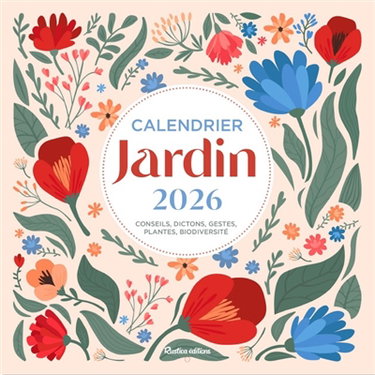 Couverture de Jardin : calendrier 2026 : conseils, dictons, gestes, plantes, biodiversité par Robert Elger
