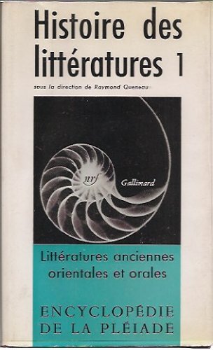 Couverture de Histoire des litteratures tome 1__Litteratures anciennes orientales et orales