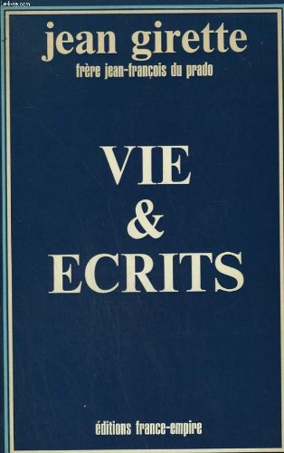 Couverture de VIE ET ECRITS.
