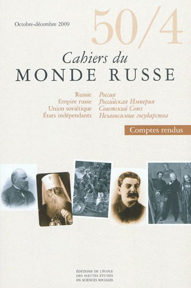 Cahiers du monde russe, n° 50-4