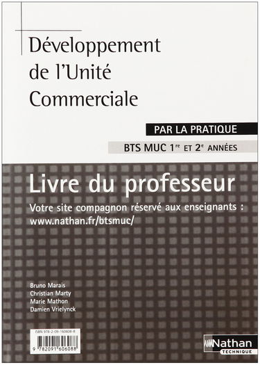 Developpement de l'unite commerciale bts muc (par la pratique) professeur 2008