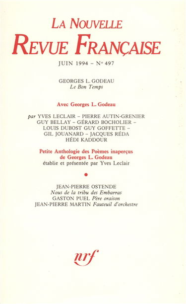 Nouvelle revue française, n° 497