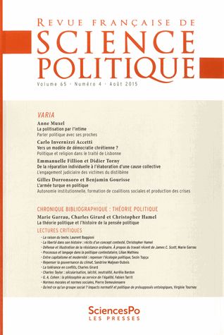 Revue française de science politique, n° 65-4