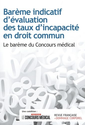 Couverture de Barème indicatif d'évaluation des taux d'incapacité en droit commun: Le barème du Concours médical