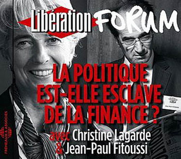 Couverture de La politique est-elle esclave de la finance ? : forum Libération de Grenoble
