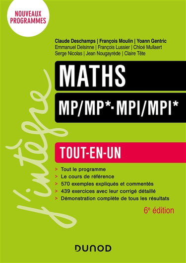 Couverture de Maths MP, MP*, MPI, MPI* : tout-en-un : nouveaux programmes