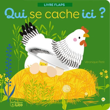 Couverture de Qui se cache ici ? : les animaux de la ferme par Véronique Petit