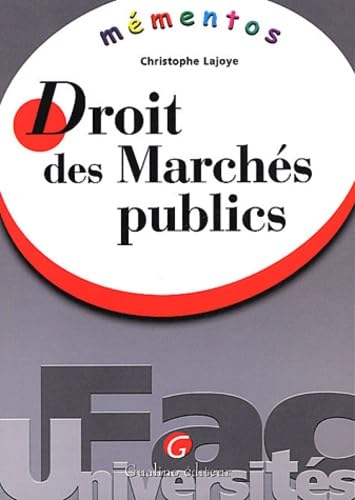 Mémento droit des marchés publics