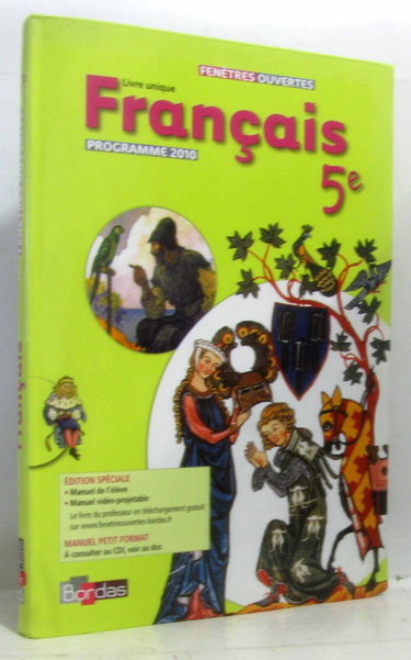 Fenêtres ouvertes 5e • Livre unique • Manuel de l'élève