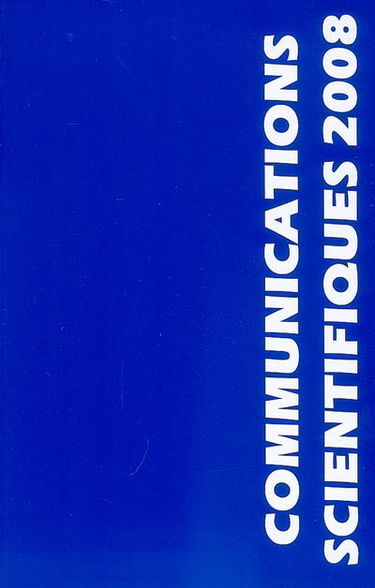 26es Journées internationales de mises au point en anesthésie-réanimation, Paris, 6 et 7 juin 2008 : communications scientifiques MAPAR 2008