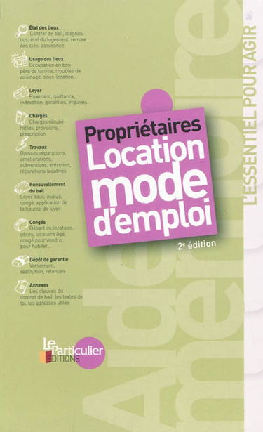 Location mode d'emploi : propriétaires