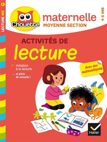 Activités de lecture, maternelle moyenne section, 4-5 ans : initiation à la lecture... et plein de conseils !
