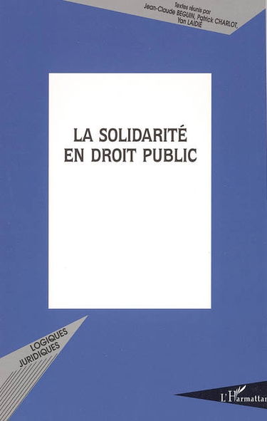 La solidarité en droit public