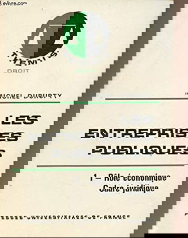 Les Entreprises publiques. Vol. 1. Rôle économique, cadre juridique