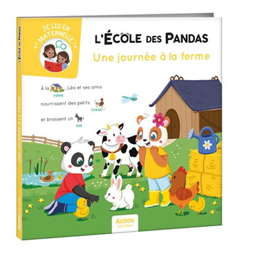 Couverture de L'école des pandas. Une journée à la ferme