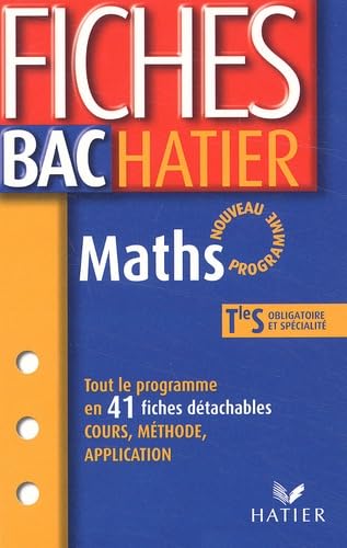 Fiches Bac Hatier : Maths, terminale S - Enseignements obligatoire et de spécialité